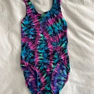 Blue and Pink Tie Die Leotard: Susie Q Leo’s